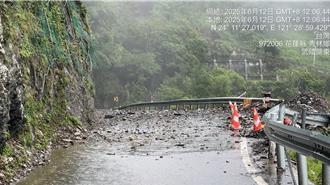 豪雨地震接連襲花蓮 中橫豁然亭路段落石封路 蘇花戒備