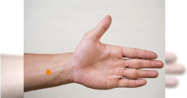 內關穴位置圖。（圖／周亞錚提供）