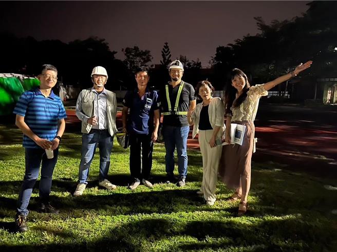 洋基工程股份有限公司，协助富礼国中装设夜间照明及更新热塑教室空压机。（富礼国中提供／陈育贤新竹传真）