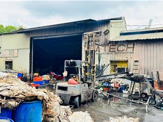 桃園蘆竹廚餘飼料廠火警 釀4人受傷無生命危險