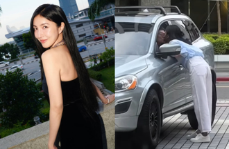 楊謹華不捨老公飛離台灣「車窗前吻別！」58秒恩愛片羨炸網