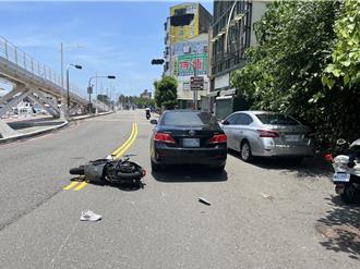 女大生騎車自摔撞對向汽車 肝臟出血、胸椎及頸椎骨折