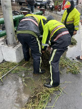 淹水元兇曝光！高雄大樹這處清出600kg雜草惹議