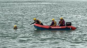 夏日來臨強化救溺 桃消蘆竹分隊辦理水域救援演練