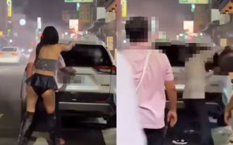 人美心美！埤頭炸彈媽步巡「炮竹餘燼釀悶燒」 辣妹急潑水救援