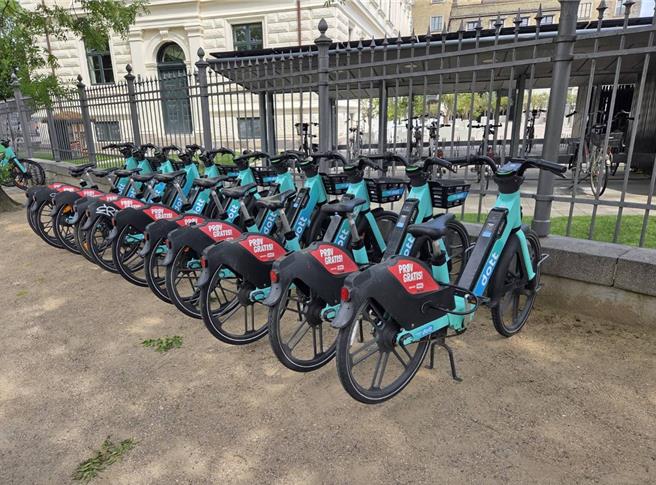 丹麥首都哥本哈根共享單車。（彰化縣政府提供／葉靜美彰化傳真）