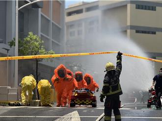 超逼真！高雄市府跨局處搶救演習 模擬遇地震化學事故 