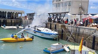 澎湖鳥嶼載客遊艇火警！遊客剛下船秒竄火 1人跳海逃生