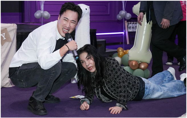 余祥銓透露，李亞萍重感冒一個月。(羅永銘攝)