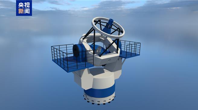 大陆两台太阳系天体观测望远镜开建将实现多个第一。图为2.5米多终端通用望远镜设计图。（大陆央视）