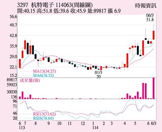 杭特 受惠政策漲停