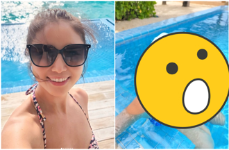 49歲林心如比基尼大解放 最後一張突變「無臉人」嚇壞網