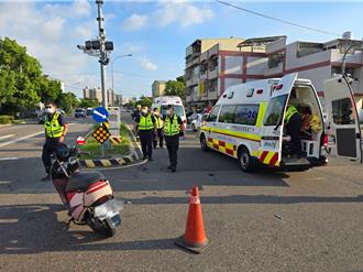台中救護車與機車相撞 未成年騎士恐吃一罰單