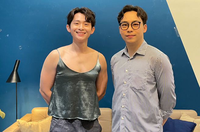 賀瓏（右）與博恩去年一同登上台北小巨蛋。（圖／池宗玲攝）