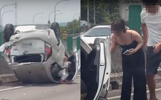 國3翻車！妹子爬出「全程展笑顏」 遭網封：樂天派女孩