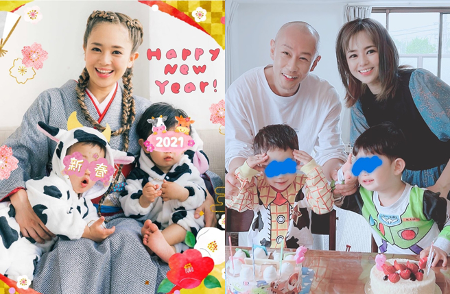 苍井空如今是两个小孩的妈。（图／翻摄自aoi_sola、asukakiraran IG）