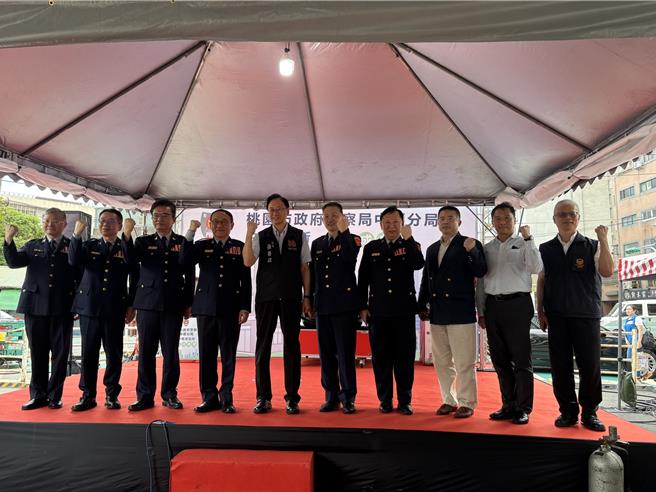 桃園市首座與社宅共構的警察機關，中壢警分局中壢派出所新辦公廳舍落成啟用。(廖姮玥攝)