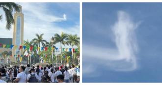 耶穌現身雲端？菲律賓聖殿上空「驚見聖像」 信徒熱議奇景