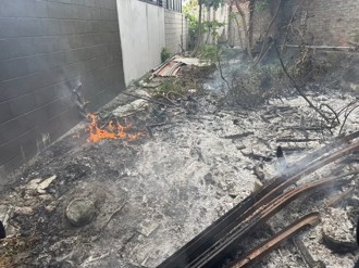 台中民宅空地雜物起火　69歲男離奇燒燙傷送醫