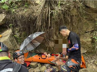 瑞芳劍龍稜傳山難　八旬婦跌倒受傷！空勤協助吊掛送醫