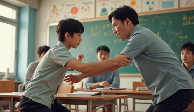 苗栗国中生诬陷老师开黄腔遭打脸，法院判赔5万元。（示意图、与本案无关／AI生成）