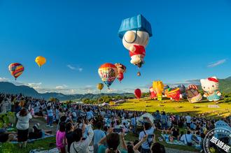 台東熱氣球嘉年華7月登場 哆啦A夢造型球、光雕秀點亮鹿野高台