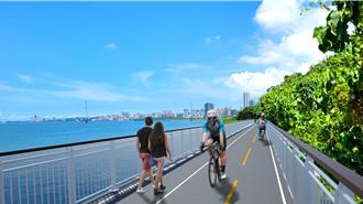 新北打造優質自行車道！金色水岸竹圍段開工 預計明年底完成