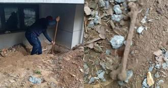 买新房装修院子「挖出人骨」！超衰女屋主吓到腿软 建商拒赔偿