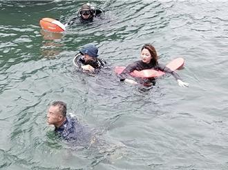 旱鴨子賴慧如落海崩潰哭了！ 龍天翔掛彩反應超淡定