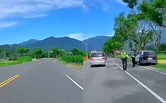 去台東遇「討錢陷阱」？他漏看1標誌 遭鷹眼警攔下開單