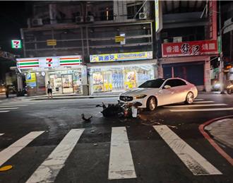 泰山車禍！騎士噴飛多處骨折內出血送醫急救