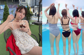 琳妲游小琉球泡透视游泳池 美女如云下半身曲线全曝光