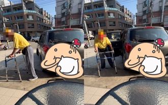「靠助行器」還能開車？ 86歲蹣跚翁嚇壞網：不定時炸彈