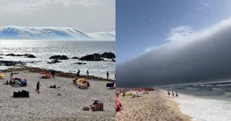 海嘯來了？葡萄牙沙灘驚見「大片恐怖怪雲」網嚇傻：世界末日