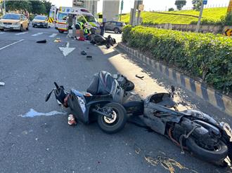 三重「鬼切三寶」釀禍 環河路上機車連環撞