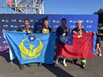 世界警消運動會！ 台灣4勇消扛水帶衝5樓、拖假人狂奔奪雙金