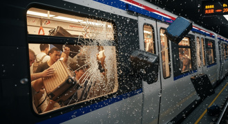 陸鐵事故暫停無空調如悶燒鍋　民眾怒砸破窗「只為活命」