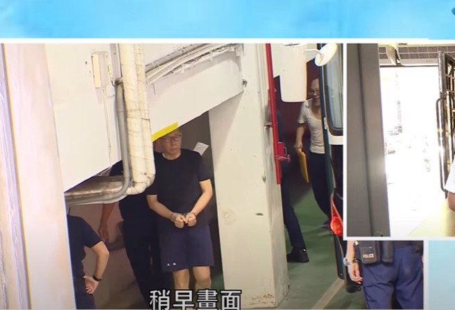 柯文哲今日出庭。（取自中天新聞）