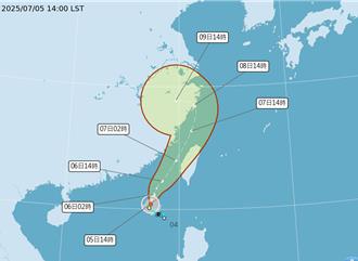 丹娜丝颱风路径超罕见！逾百年占比仅6.62％ 上次侵台酿7亿农损