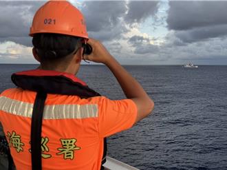 大陸海警船航入東沙限制水域 海巡署雲林艦廣播驅離