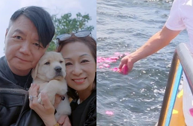 艾威宣布已将太太的骨灰举行海葬仪式完成。（图／翻摄自艾威 Al Wai脸书）