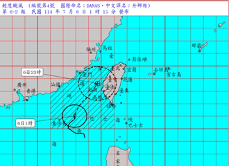丹娜丝转中颱机率近100％ 路径牵动全台风雨剧本