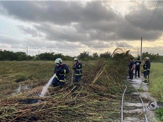 金門機場旁雜草火警　燃燒面積約200平方公尺