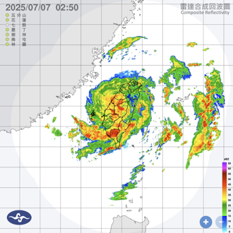 找死？丹娜絲直衝中央山脈颱風眼消失 粉專：換3縣市搖滾