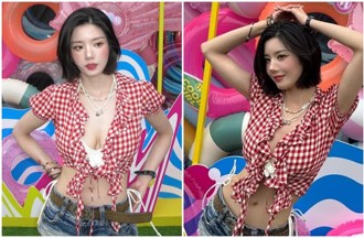 「水弹女王」权恩妃深V比基尼狂震 热舞仰躺F级上围从旁滑出