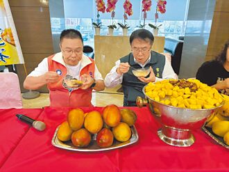議長盃芒果大行銷 台南颱風天搶吃冰