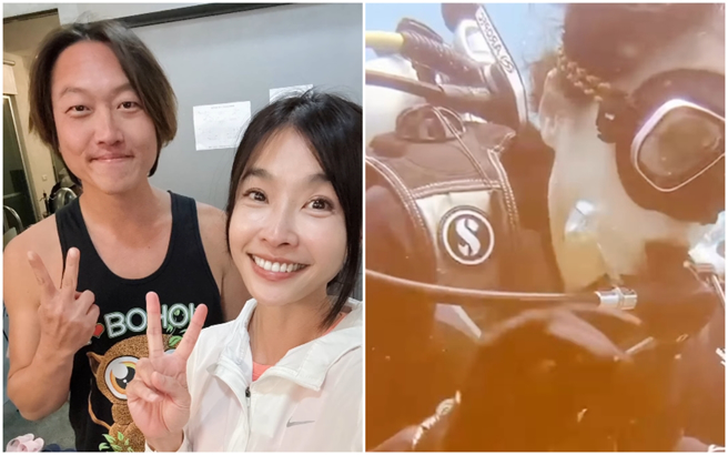 小嫻好友熱愛潛水，卻因水下工程意外離世。（圖／攝自IG@hsien_0309）