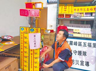 賴學科研發夜間淹水警示器