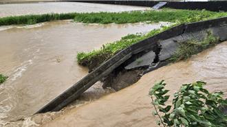 彰化鸿门圳溃堤17公尺 百公顷农地变汪洋