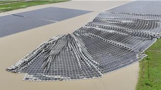 影》空拍曝光！嘉義滯洪池光電板慘變「抹布」引憂